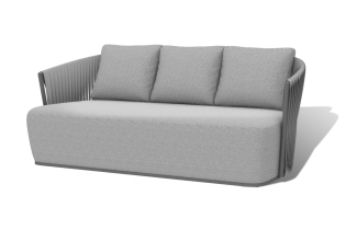 MR1002110 диван из искусственного ротанга трехместный, цвет графит